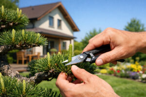 Jarní střih niwaki borovice (Autor vizualizace: IMPEKA s.r.o.)