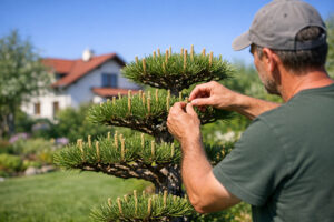 Tvarování borovice - ruční zaštipování (Autor vizualizace: IMPEKA s.r.o.)
