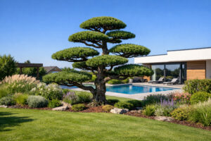 Tvarovaný jehličnan jako solitér 1 (Autor vizualizace: IMPEKA s.r.o.)